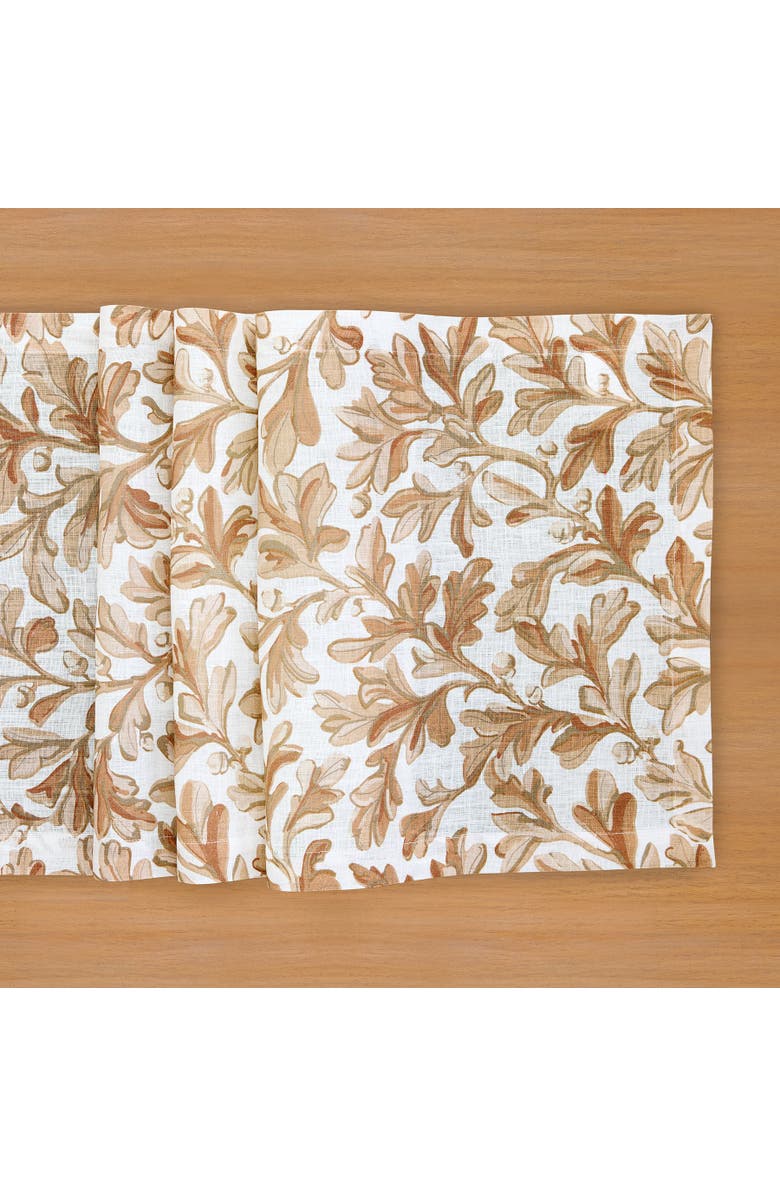 Solino Home Linen Table Runner for Dining Table, Holiday and Everyday Table Decor - Fallen Leaves, Alternate, color, Autumn