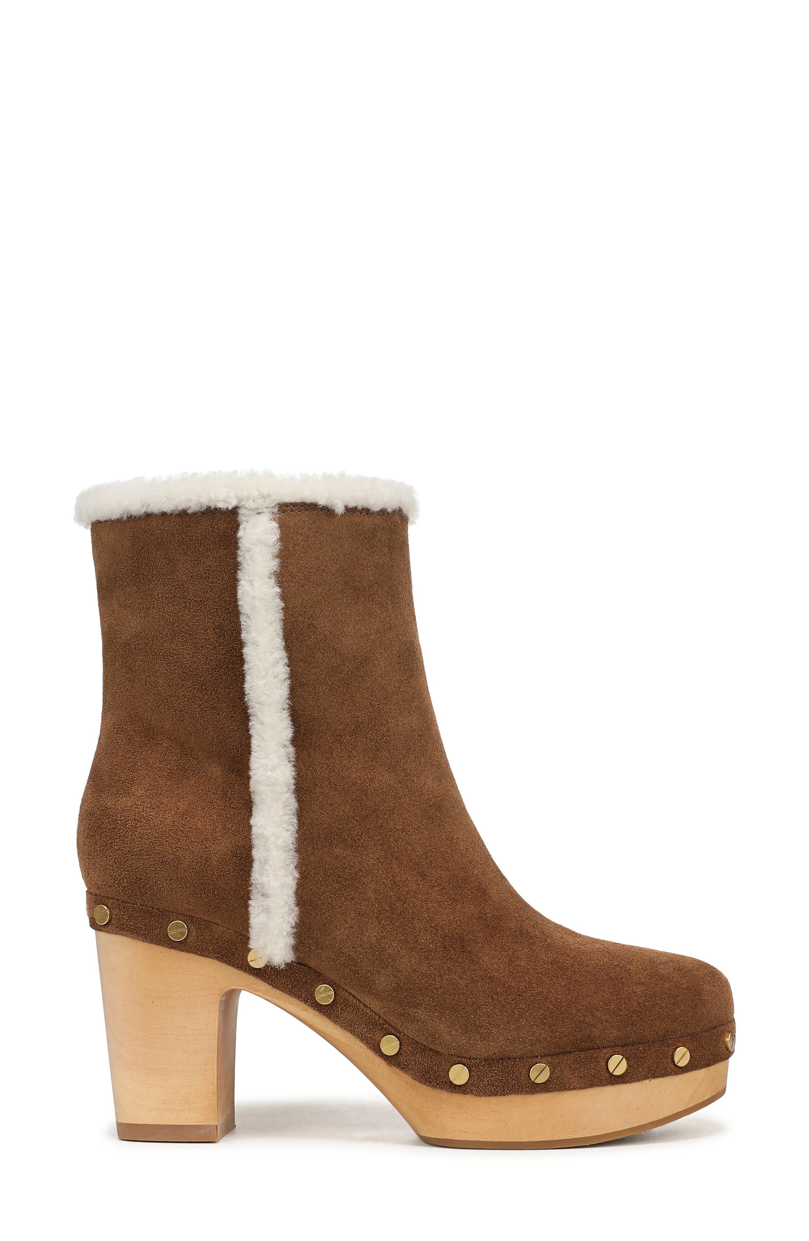 Loreen Faux Shearling Boot, Alternate, color, CHESTNUT SUEDE