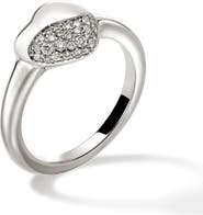John Hardy Pebble Heart Diamond Ring