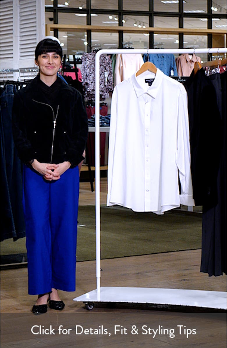 Leeward Trim Fit White Stretch Tuxedo Shirt, sales video thumbnail