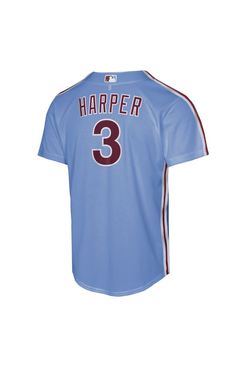 Nike Youth Nike Bryce Harper Light Blue Philadelphia Phillies Alternate Replica Jersey, Alternate, color, Light Blue