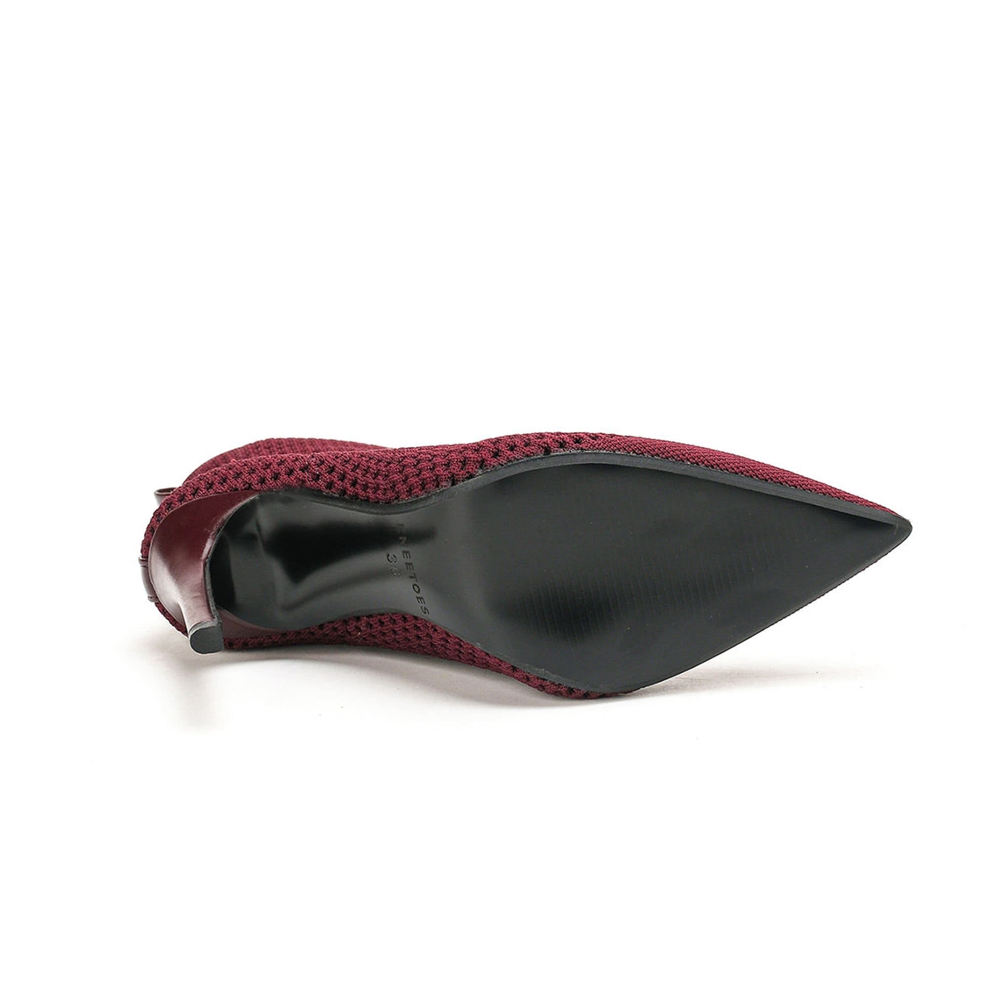 Brooklyn Knit Point Boot, Alternate, color, Maroon