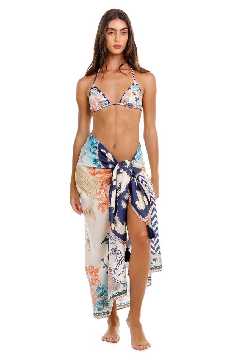 Agua Bendita Lolita Sereia Bikini Top, Alternate, color, Blue