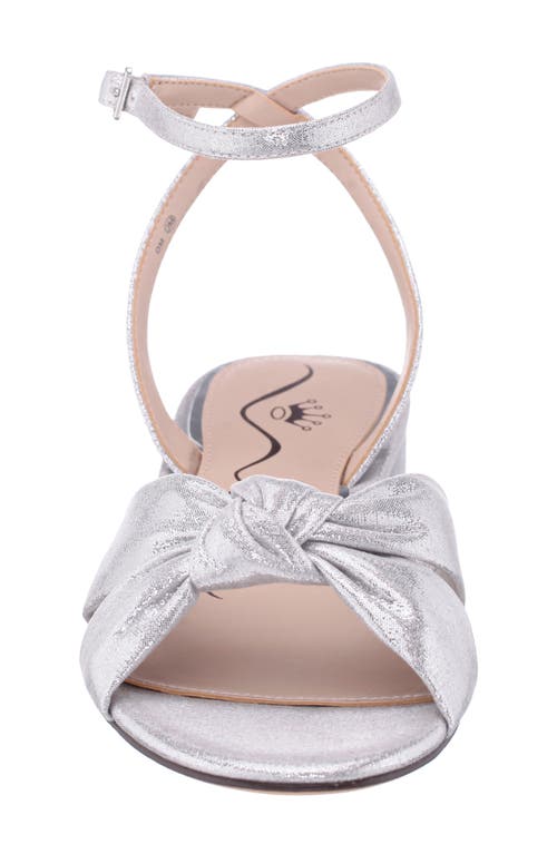 Nina Sulma Ankle Strap Sandal In Silver