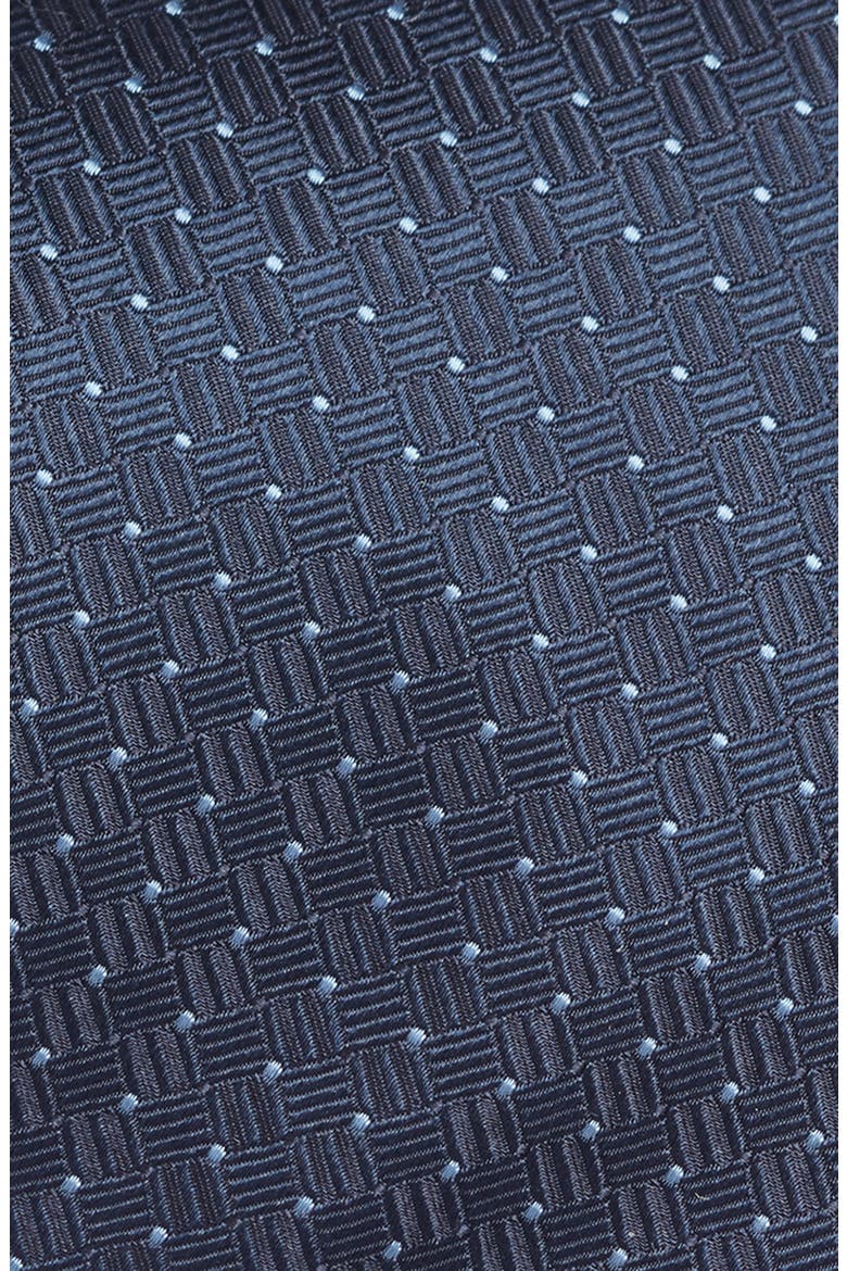 Geometric Silk Tie, Alternate, color, NAVY