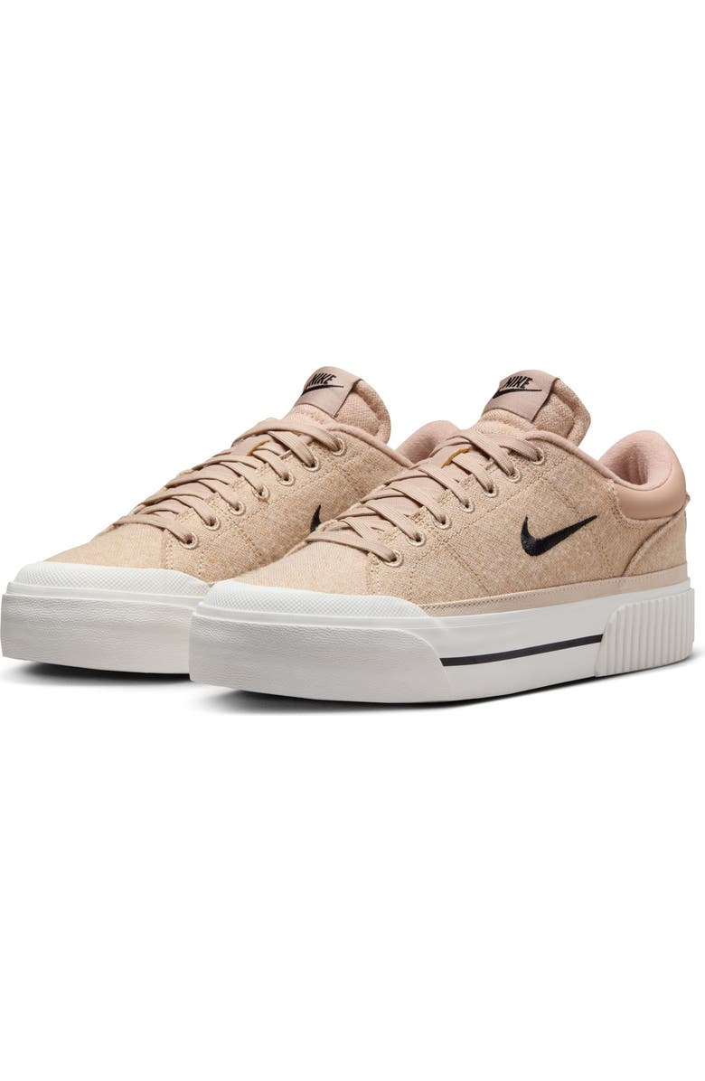 Nike Court Legacy Lift Platform Sneaker, Main, color, Hemp/ Black/ Sand Drift
