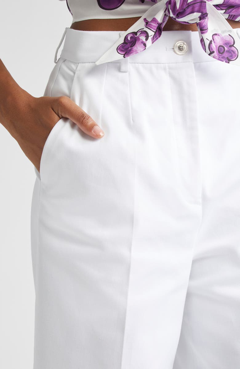 Dolce&Gabbana Stretch Cotton Pants, Alternate, color, W0800 Bianco Ottico