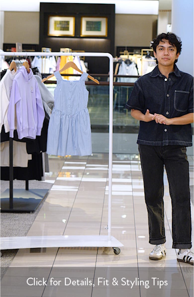 Kids' Stripe Cotton Blend Sundress, sales video thumbnail