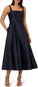 Adrianna Papell Mikado A-Line Cocktail Dress