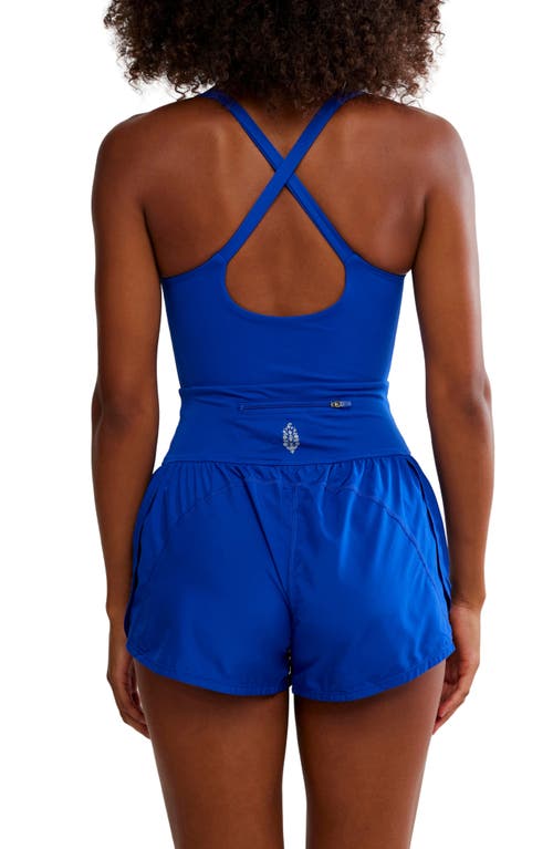 Free People Fp Movement Righteous Runsie Romper In Blue