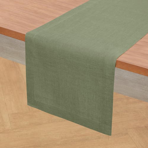 Solino Home Linen Table Runner In Green