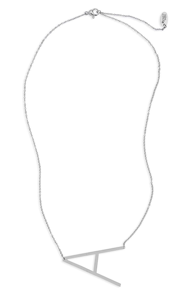 Jonesy Wood Large Initial Necklace, Main, color, 