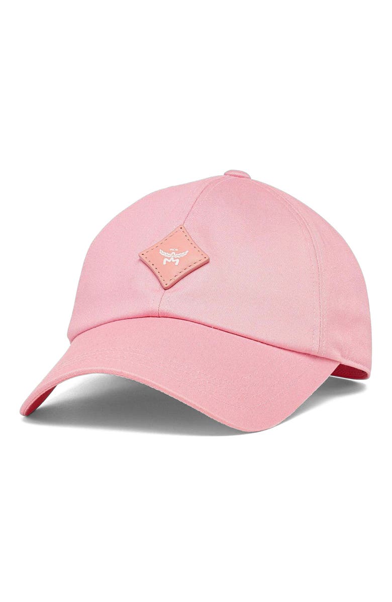 MCM Essential Diamond Cap in Cotton Twill, Main, color, Pink