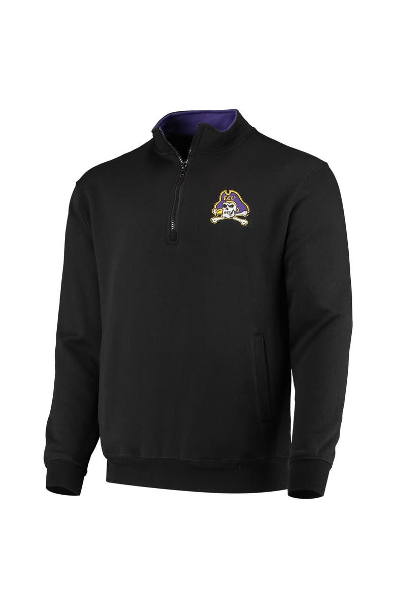 COLOSSEUM Men's Colosseum Black ECU Pirates Tortugas Logo Quarter-Zip Jacket, Alternate, color, Black