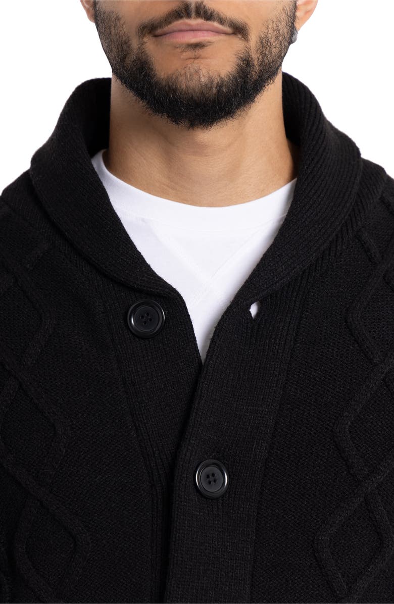 XRAY Cable Knit Button-Down Sweater, Alternate, color,