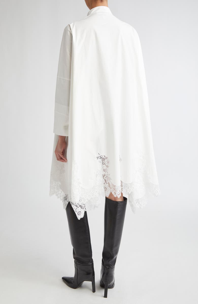 MONSE Lace Hem Button-Up Shirt, Alternate, color, Ivory