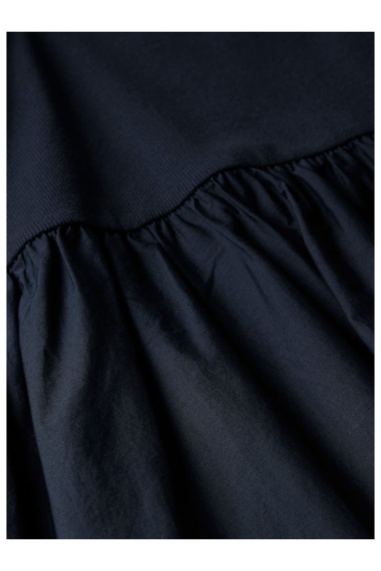 Puff Sleeve Jersey Midi Dress, Alternate, color, Navy