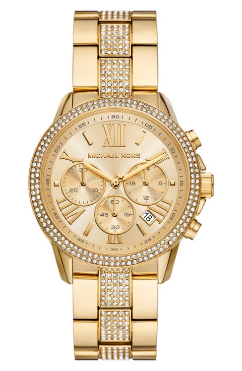 Brynn Crystal Quartz Chronograph Bracelet Watch, 40mm