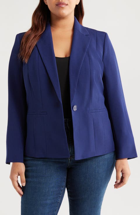 One Button Blazer (Plus)