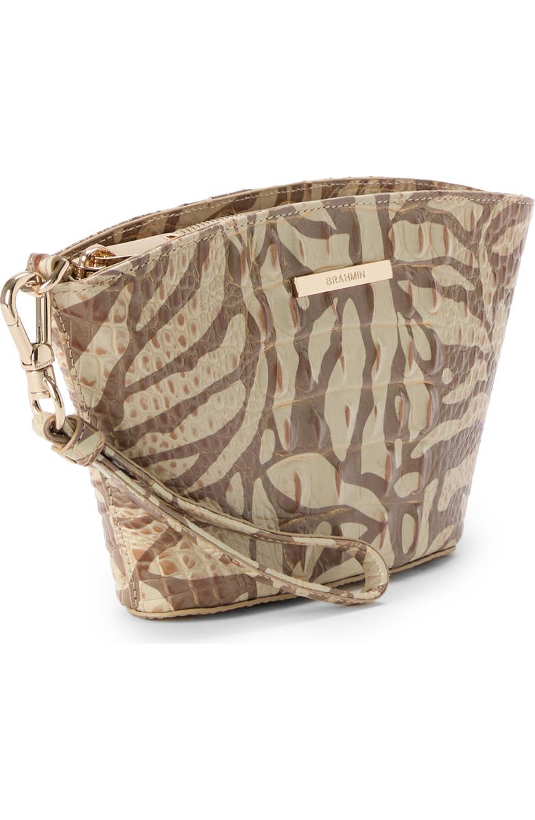 Brahmin Ariana Croc Embossed Leather Wristlet, Alternate, color,