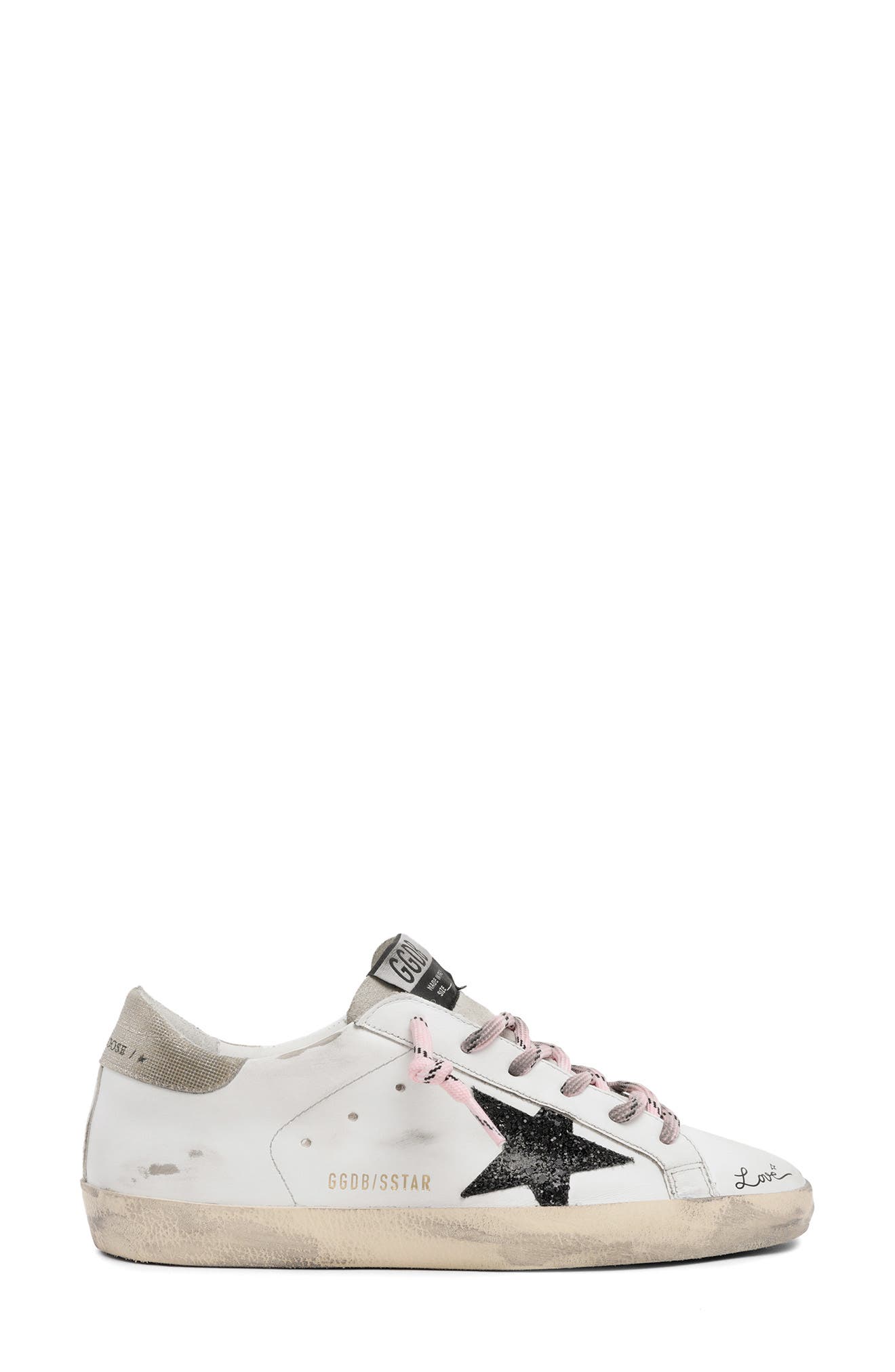 Super-Star Low Top Sneaker (Nordstrom Exclusive), Main, color, WHITE/ BLACK/ GOLD