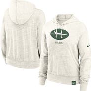 Nike Women's Nike Cream New York Jets Gym Vintage Logo Pullover Hoodie