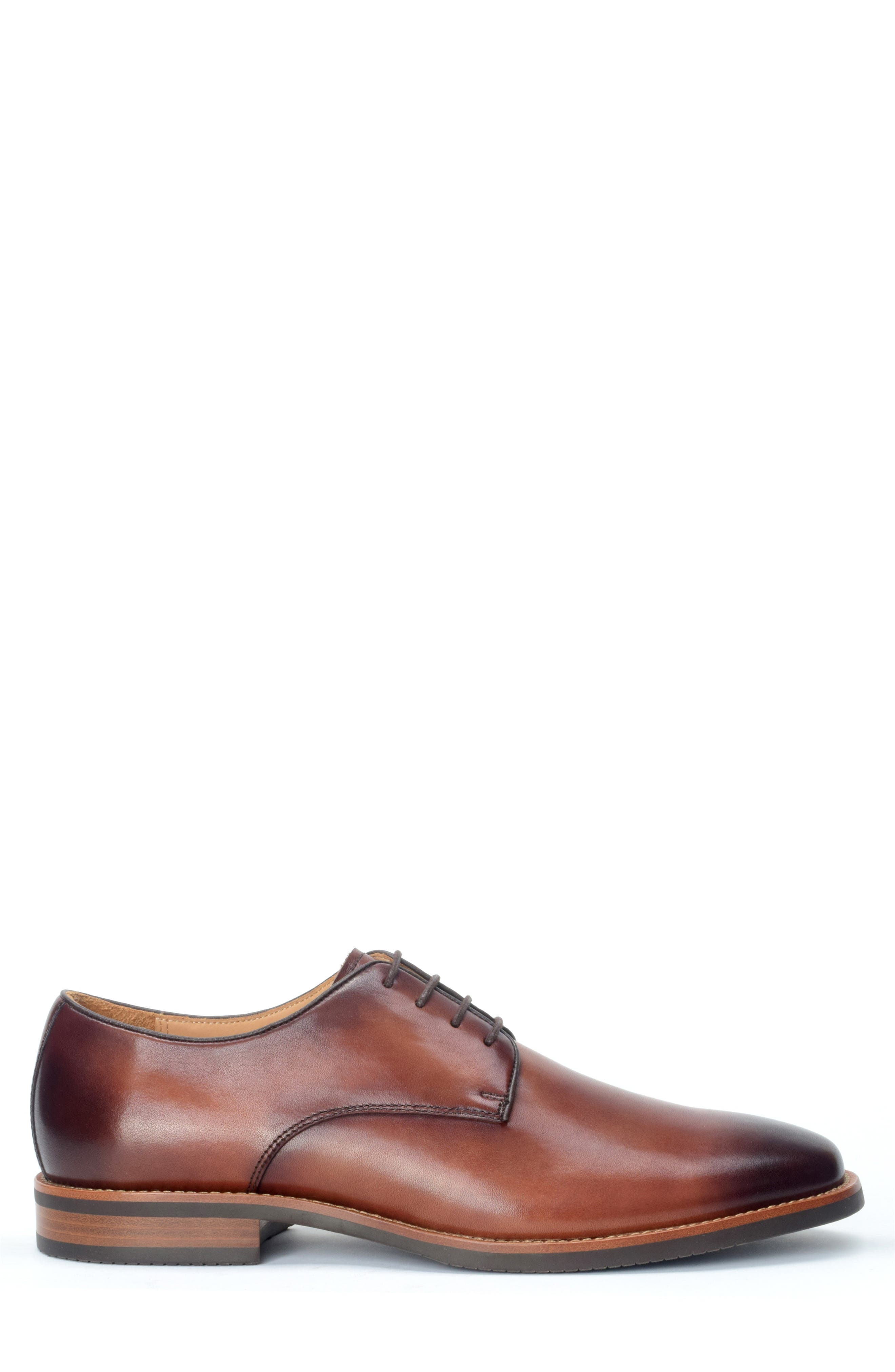 Warfield & Grand Hobbs Plain Toe Derby, Alternate, color, Cognac