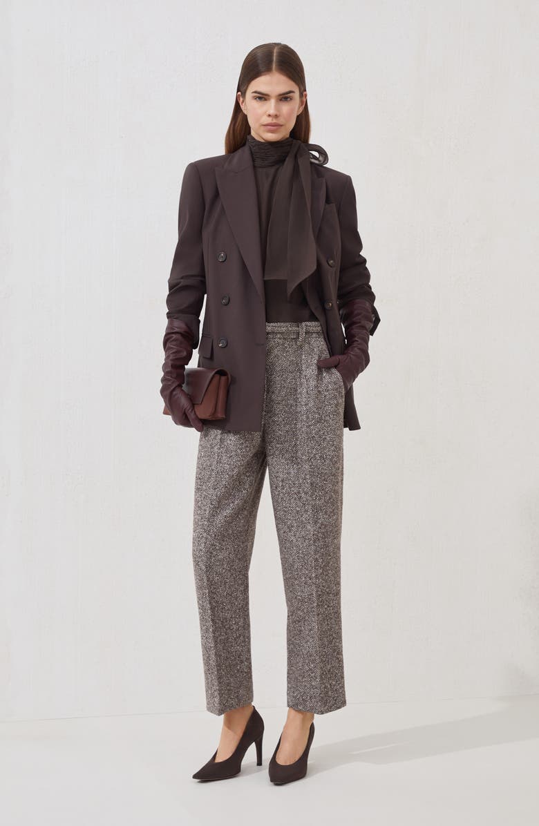 Brunello Cucinelli Straight Crop trousers, Alternate, color, Brown