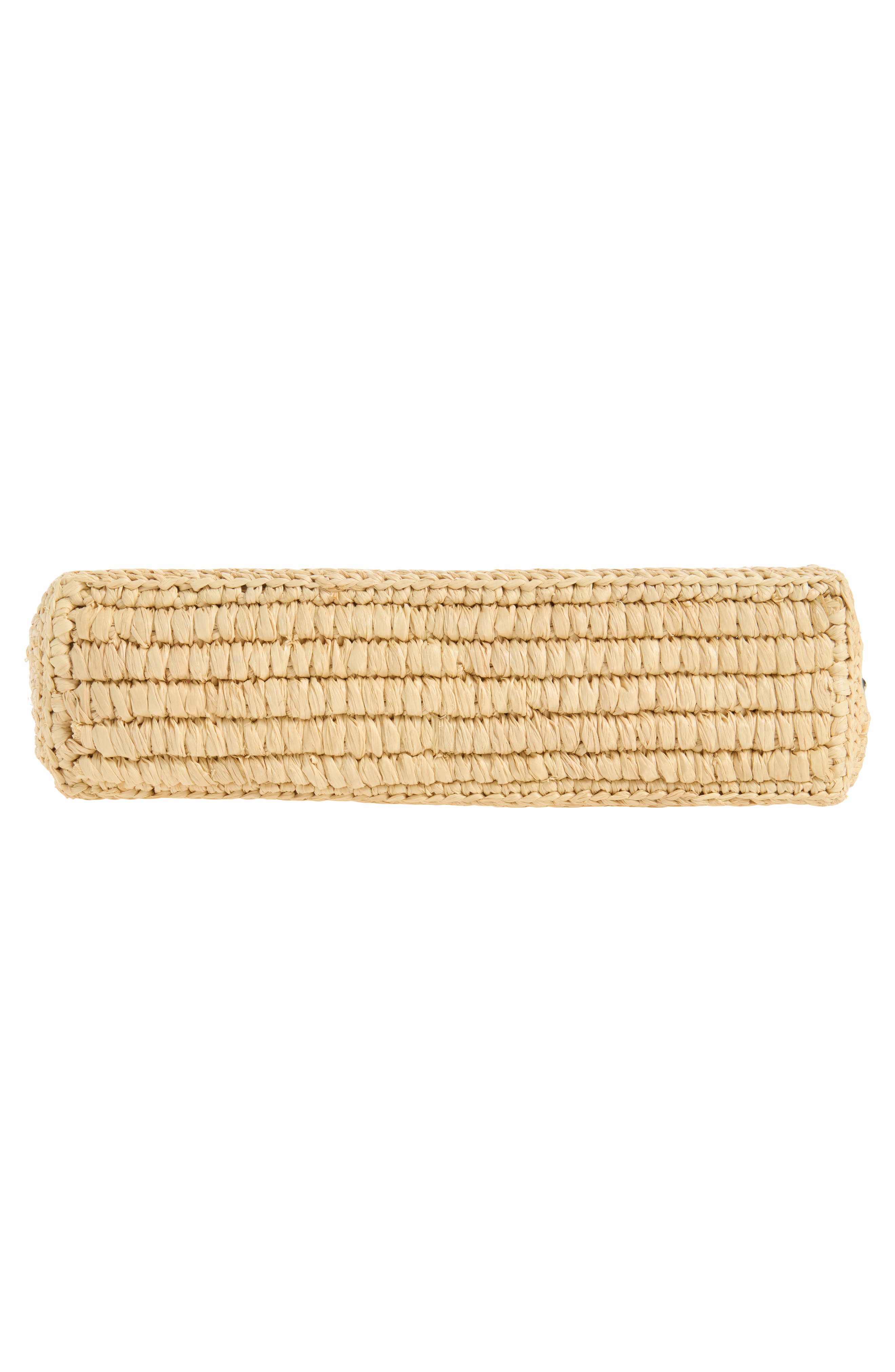 Small Signature 1969 Discs Raffia Tote, Alternate, color, NATURAL / LIGHT GOLD