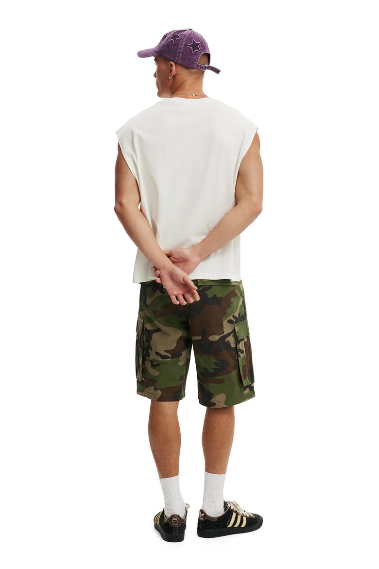 Men's Baggy Cargo Short, Alternate, color, Jungle Camo