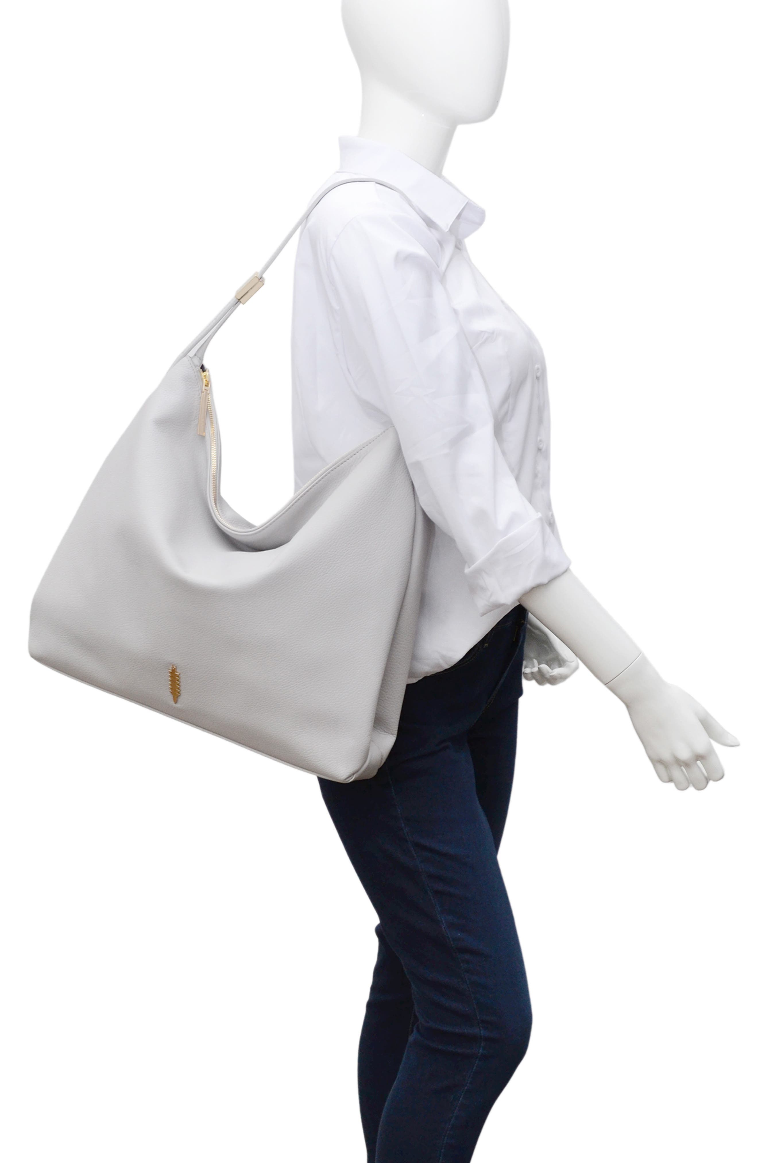 Thacker Gina Angular Leather Hobo Bag, Alternate, color, 
