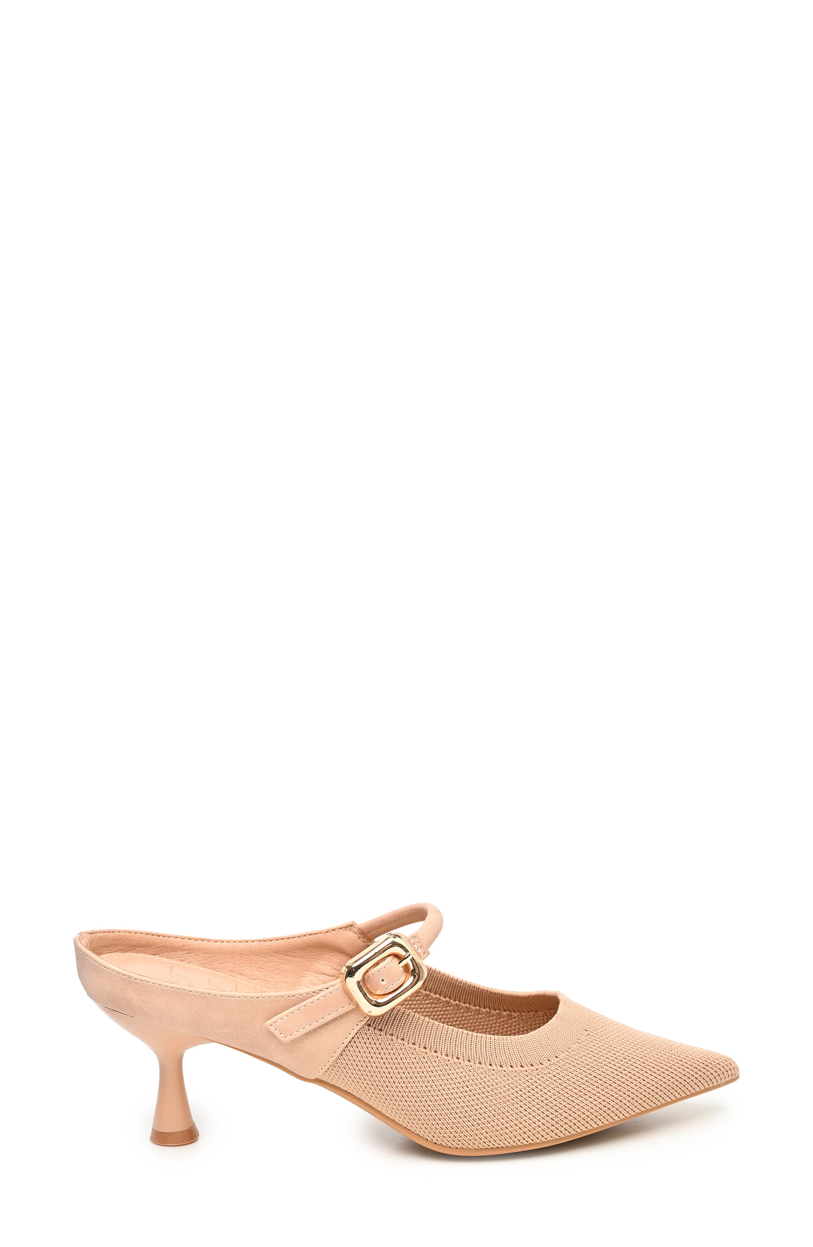 Lunah Pointed Toe Mary Jane Mule, Alternate, color, BEIGE KNIT