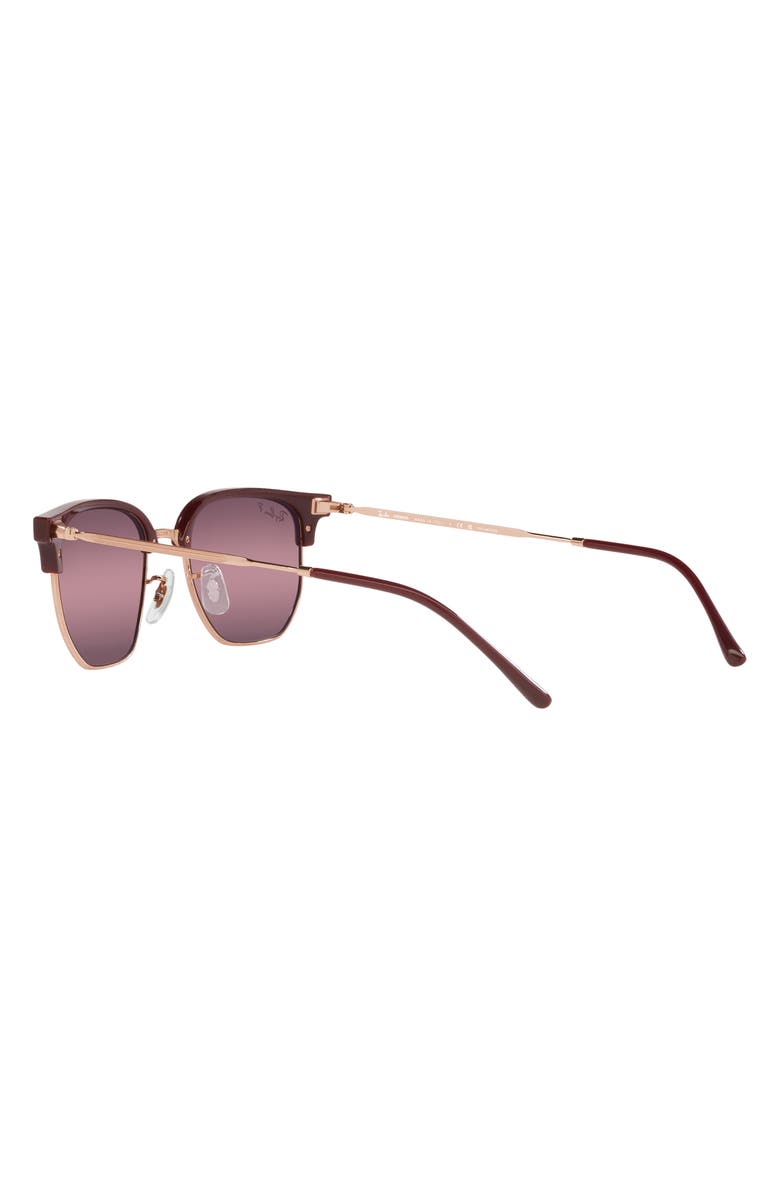 Ray-Ban New Clubmaster 51mm Polarized Irregular Sunglasses, Alternate, color, Bordeaux