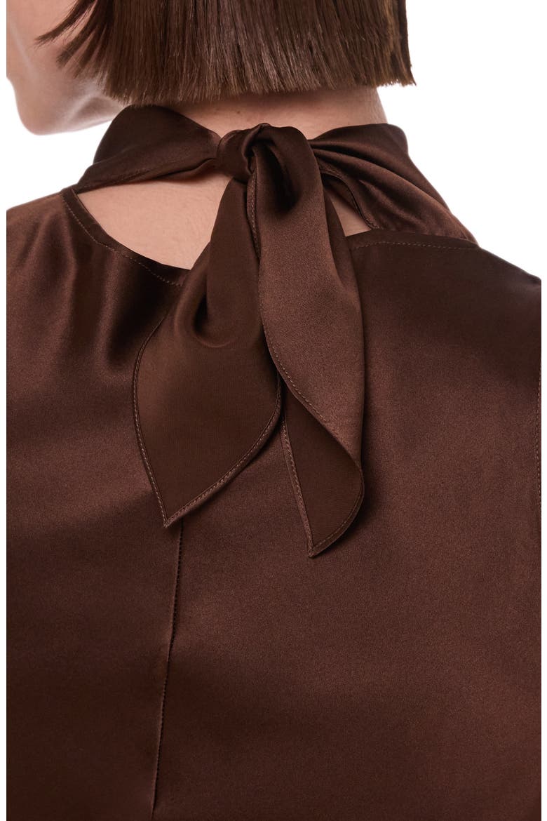 Silk Satin Draped Tank, Alternate, color, SERRA