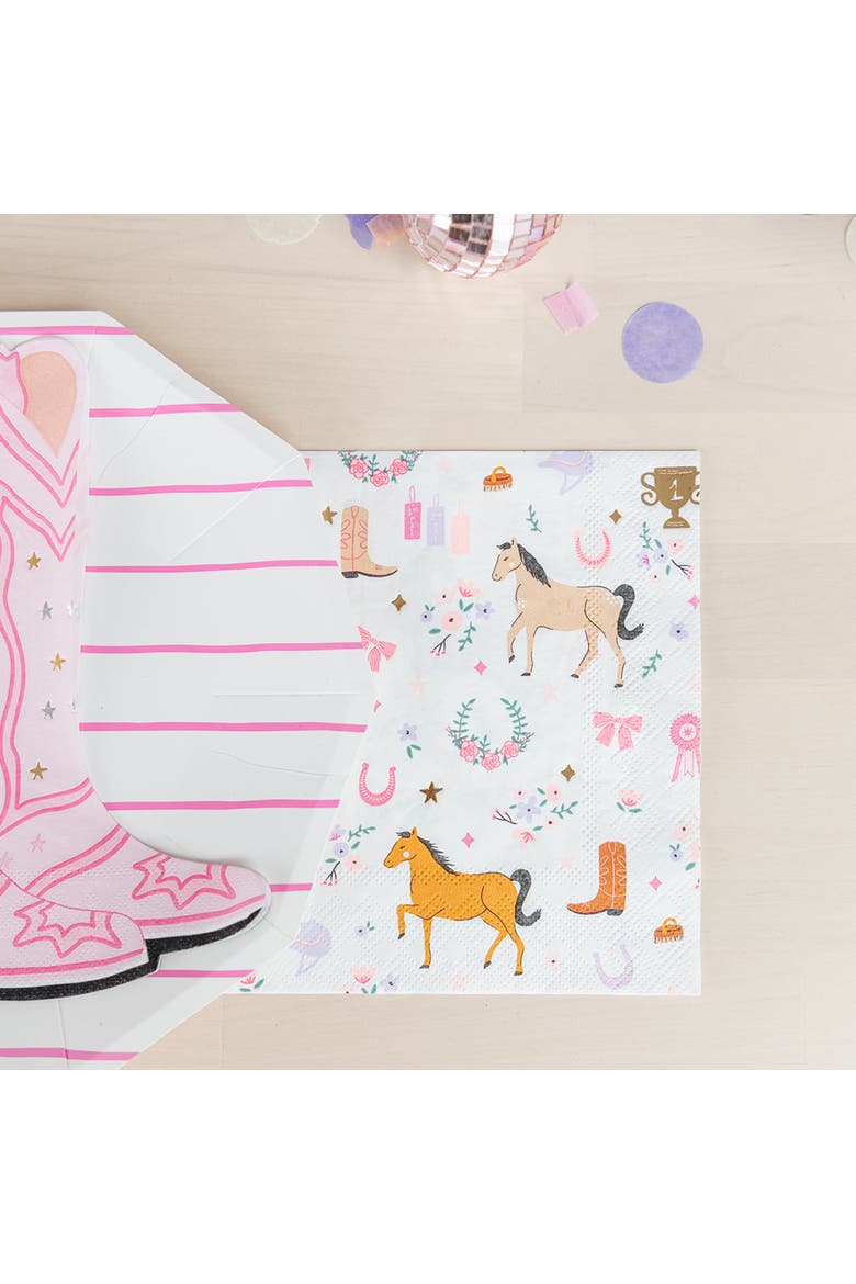 Pony Tales Pony Pattern Large Napkins, Alternate, color, Assorted Pre-Pack