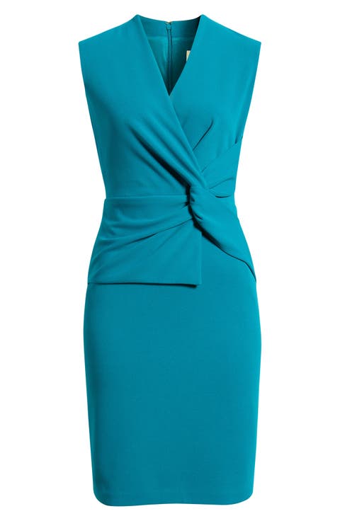 Twist Front Sheath Dress