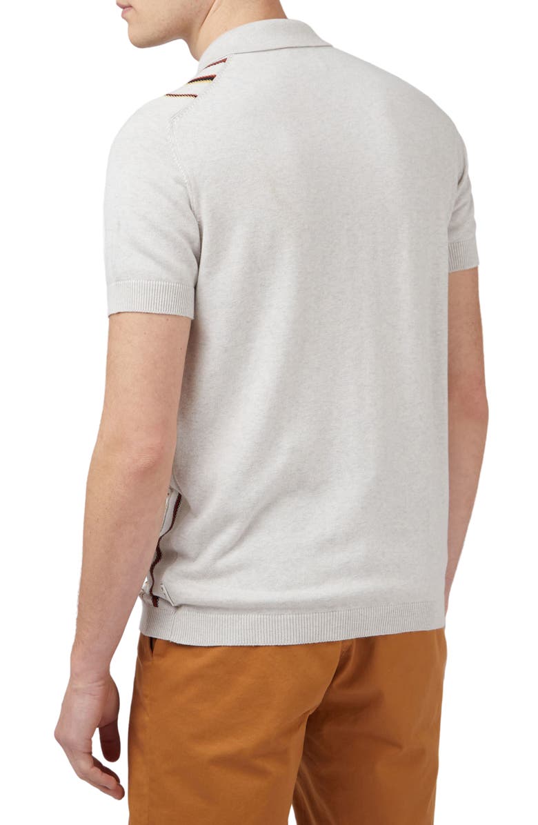 Ben Sherman Stripe Cotton Polo Sweater, Alternate, color,