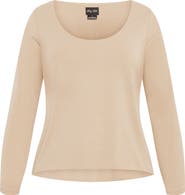 City Chic Liz Scoop Neck Jersey Top