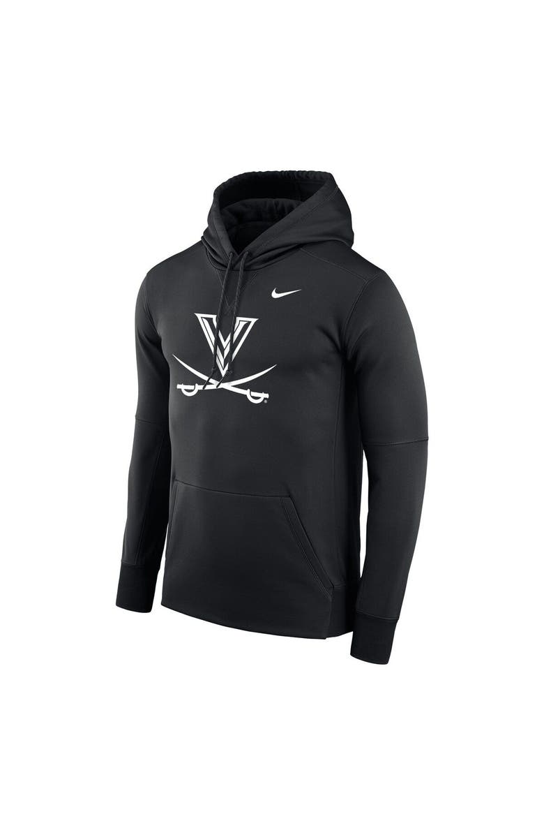 Nike Men's Nike Black Virginia Cavaliers Dark Mode 2.0 Therma Performance Pullover Hoodie, Alternate, color, Black