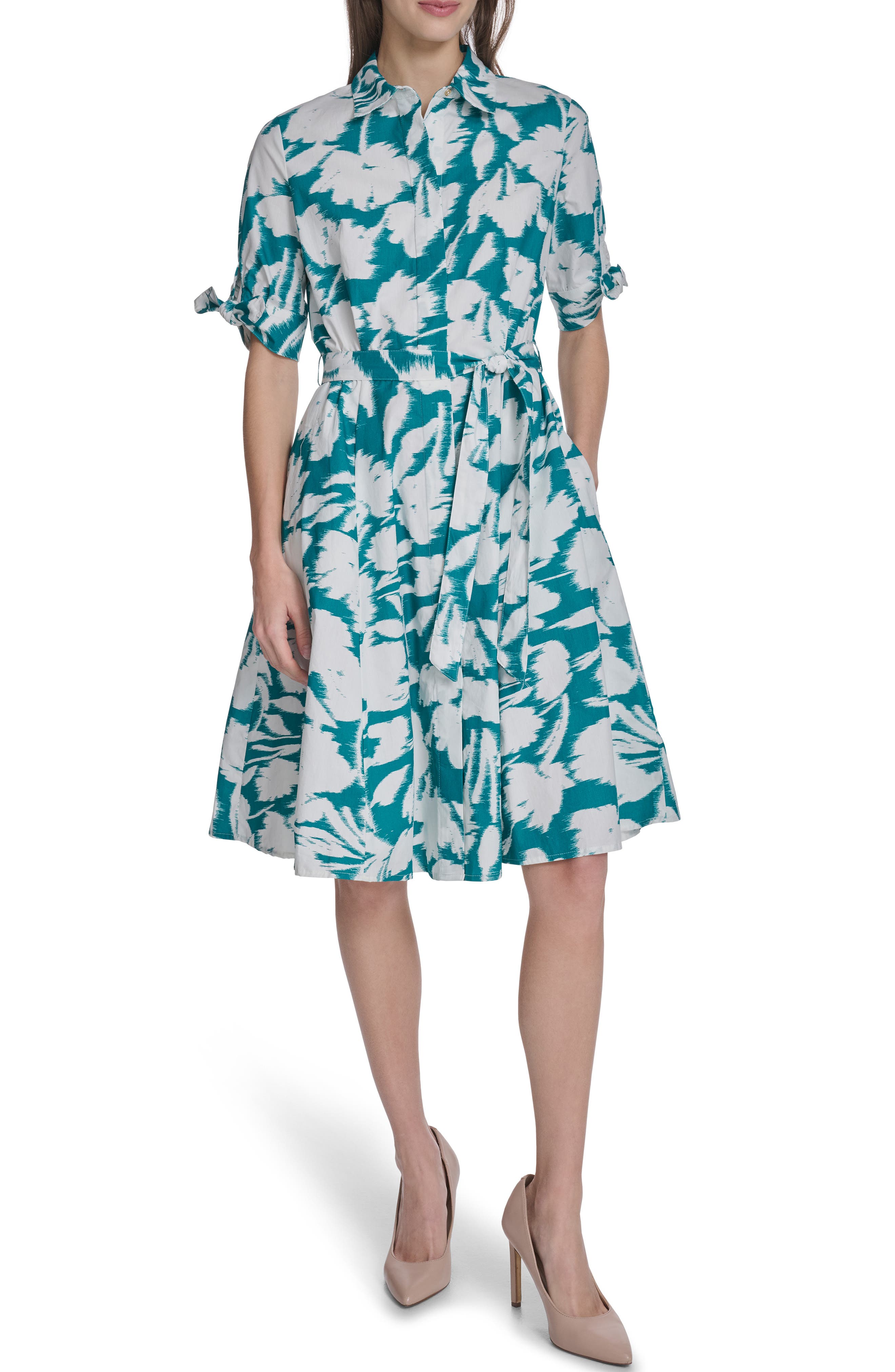 Calvin Klein Short Sleeve Cotton Shirtdress