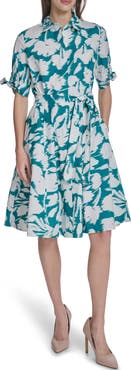 Calvin Klein Short Sleeve Cotton Shirtdress