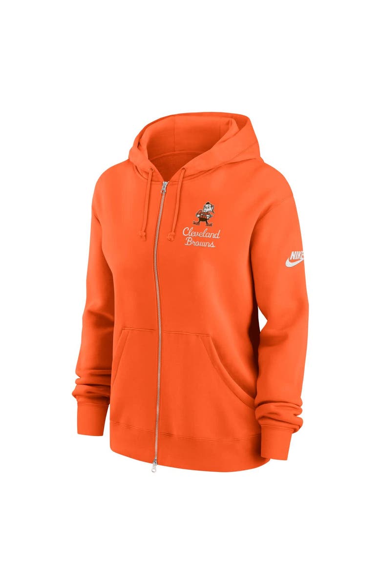 Nike Women's Nike Orange Cleveland Browns Phoenix Rewind Full-Zip Hoodie, Alternate, color, Orange