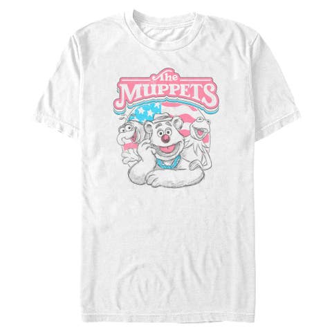 Men's The Muppets Trio Portrait Flag  Graphic T-Shirt