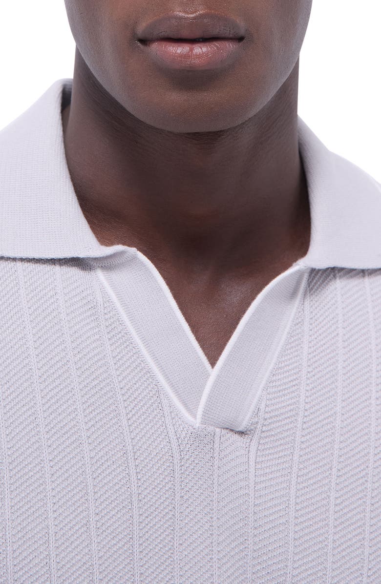Bugatchi Johnny Collar Rib Polo, Alternate, color, Platinum
