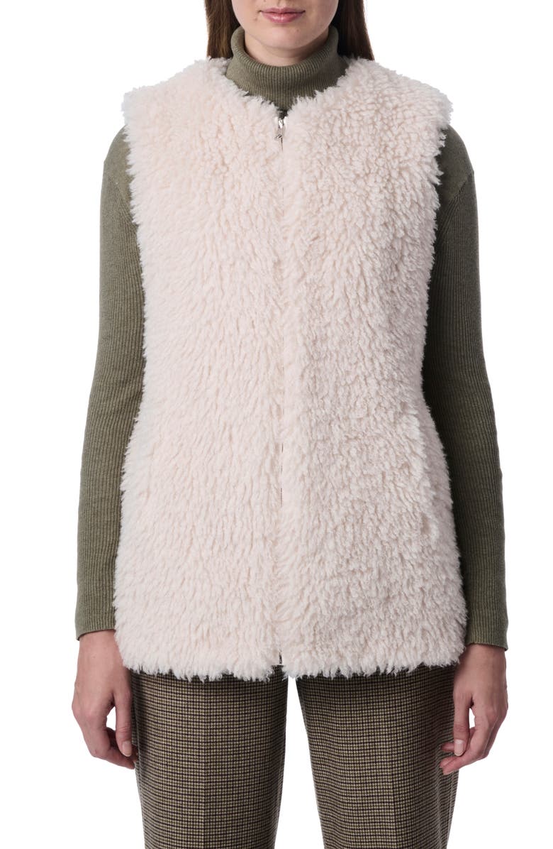 Bernardo Faux Shearling Vest, Main, color,