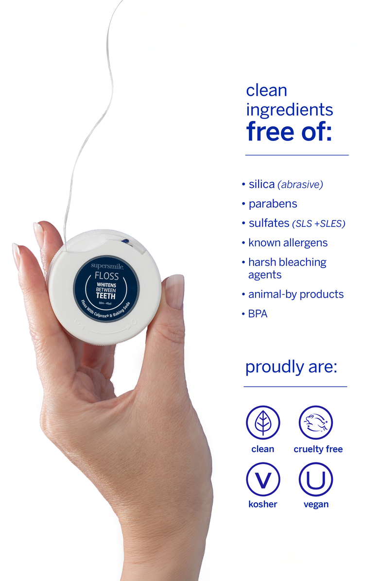 Supersmile Professional Whitening Floss, Main, color, White
