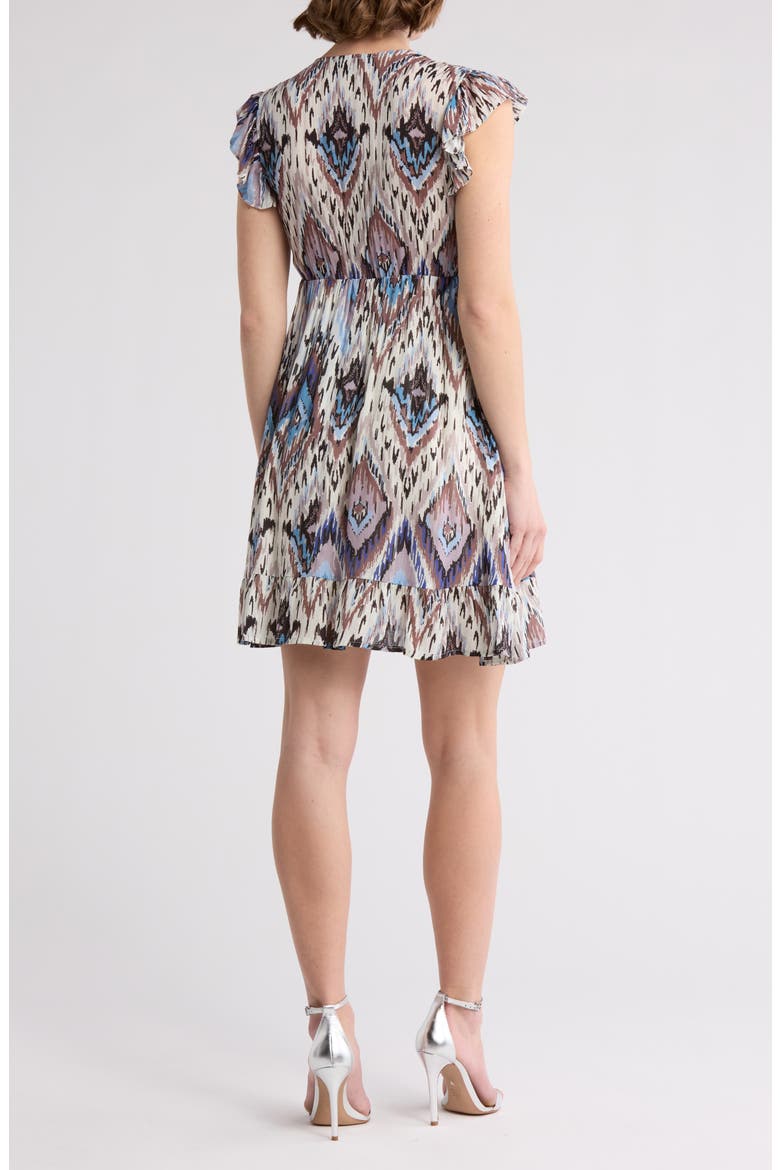 Cap Sleeve Empire Waist Dress, Alternate, color, BLUE PRINT