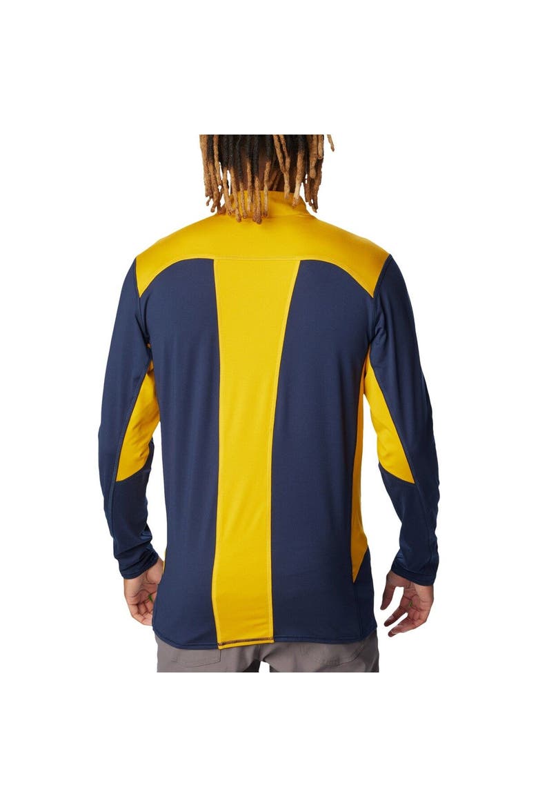 Men's Columbia Navy Notre Dame Fighting Irish Tech Trail™ Omni-Shade Quarter-Zip Top, Alternate, color, Navy