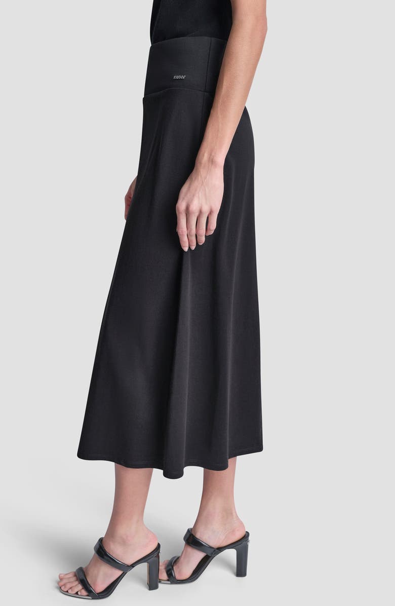 DKNY Arid A-Line Knit Midi Skirt, Alternate, color, Black