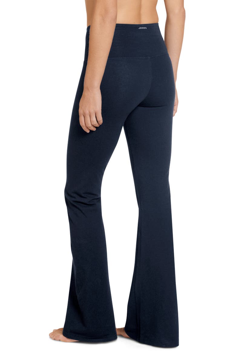 Women's Cotton Stretch Slim Yoga Flare Pant, Alternate, color, Navy